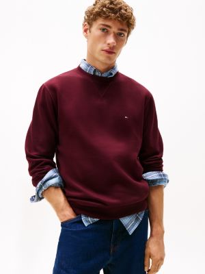 Classic Brushed-Fleece Sweatshirt, Deep Burgundy