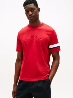 Signature Stripe Sleeve T-Shirt, Medium Red