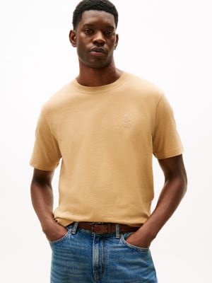 Hilfiger Crest Logo Slub T-Shirt, Timeless Camel