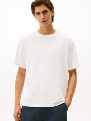 Hilfiger Crest Logo Slub T-Shirt, Ecru