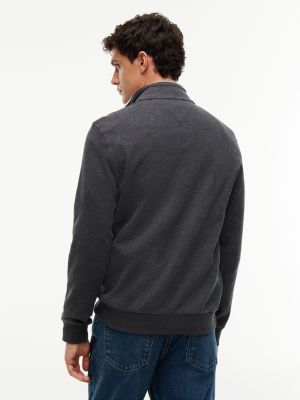 Мужские худи Tommy Hilfiger Rib-Knit Quarter-Zip Sweatshirt — фото 4
