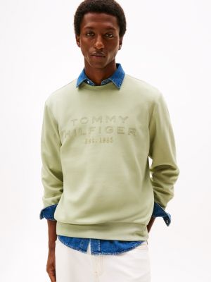 Applique Logo Intechno Knit Sweatshirt, Earth Sage