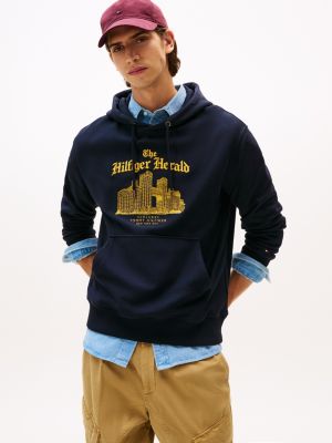 Architecture Graphic Hoodie, Navy