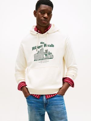Architecture Graphic Hoodie, Ivory Petal