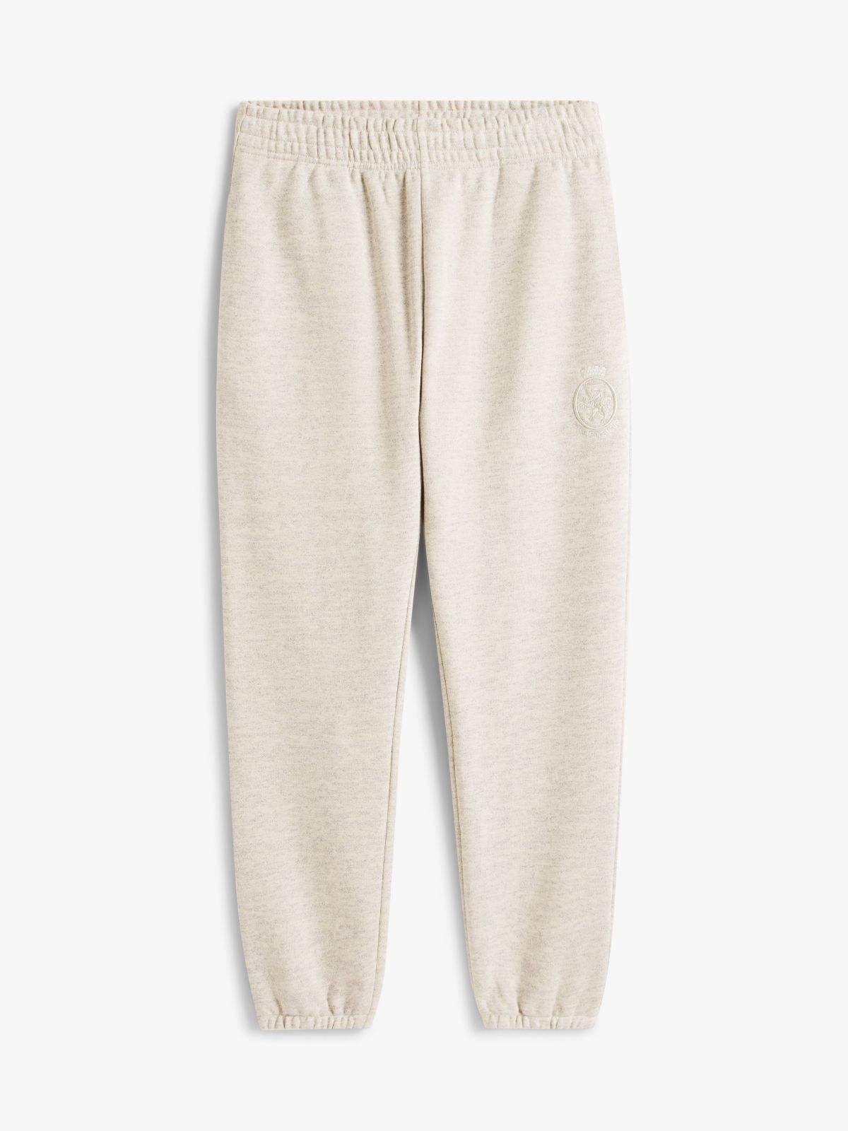 Hilfiger Crest Logo Heathered Sweatpant — Light Grey Marbled Heather