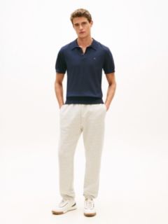 Hilfiger Crest Logo Heathered Sweatpant — Light Grey Marbled Heather 2