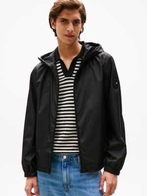 Lightweight Hooded Windbreaker, Black