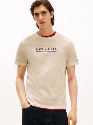 Tommy 1985 Stripe Logo T-Shirt, Newsprint