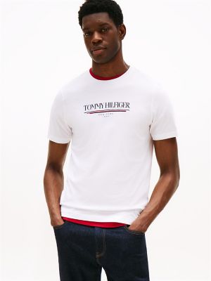 Tommy 1985 Stripe Logo T-Shirt, White