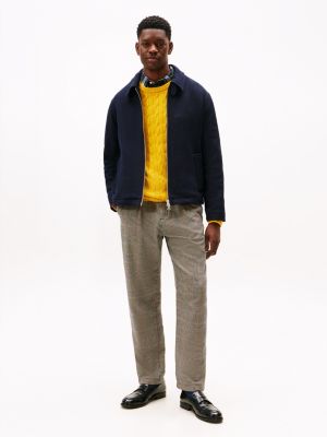 Check Cotton Twill Pant, Grey Check