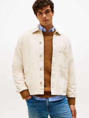 Garment-Dyed Denim Chore Jacket, Muslin