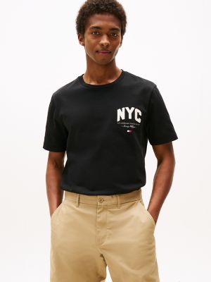 Embroidered NYC Logo T-Shirt, Black