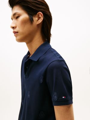 Regular Fit Allover Crest Pique Polo | Tommy Hilfiger