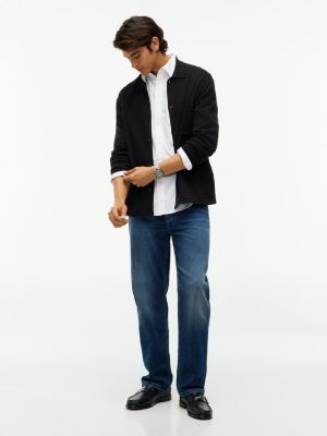 Мужской кардиган Tommy Hilfiger Classic Shirt Cardigan, цвет: Чёрный — фото 2