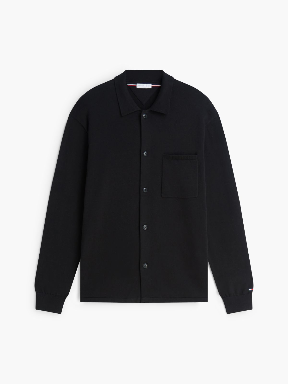 Classic Shirt Cardigan — Black
