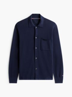 Classic Shirt Cardigan — Navy Blue 5