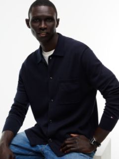 Classic Shirt Cardigan — Navy Blue 3