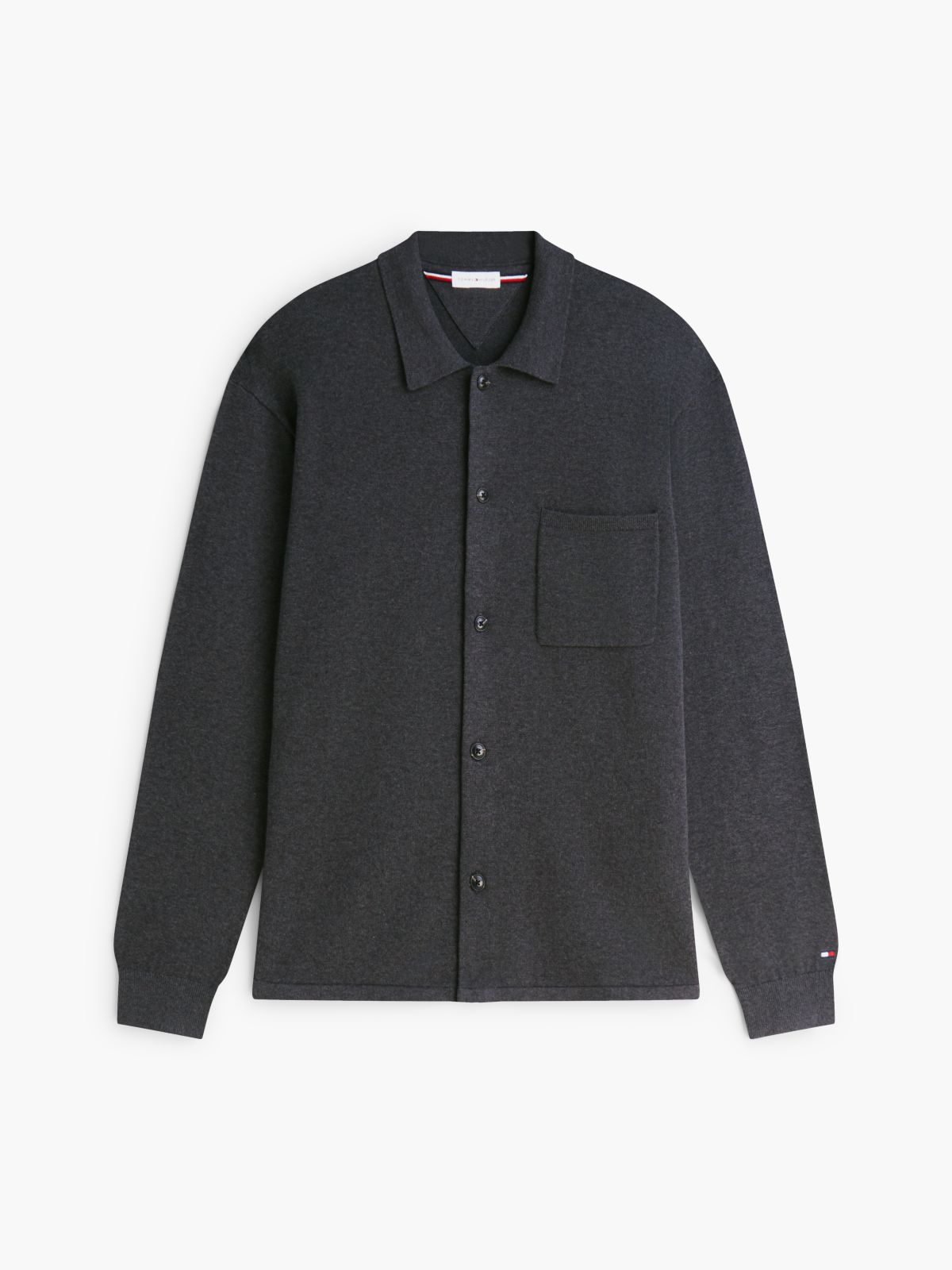 Classic Shirt Cardigan — Grey Heather