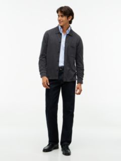 Classic Shirt Cardigan — Grey Heather 2