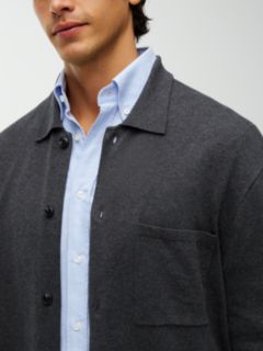 Classic Shirt Cardigan — Grey Heather 3