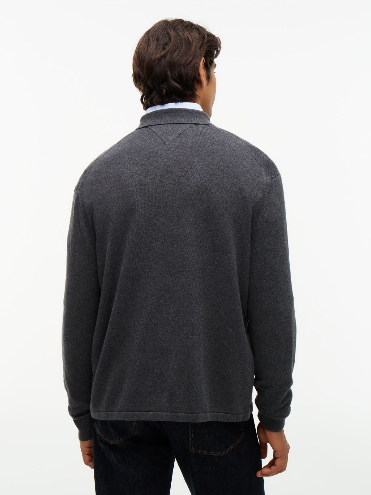 Classic Shirt Cardigan — Grey Heather