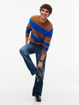 Мужской свитер Tommy Hilfiger Striped Lambswool Cable Knit, цвет: Песочный холщовый — фото 2