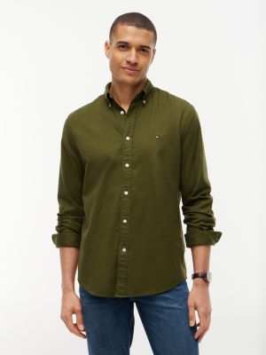 Regular Fit Flex Flannel Shirt, Huntsman Green