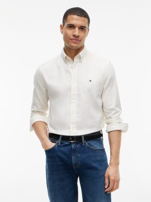 Regular Fit Flex Flannel Shirt, Ivory Silk
