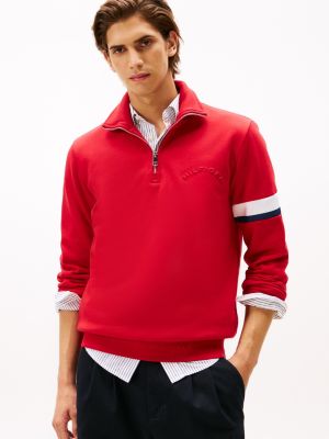 Flex Fleece Quarter-Zip Sweatshirt, Medium Red