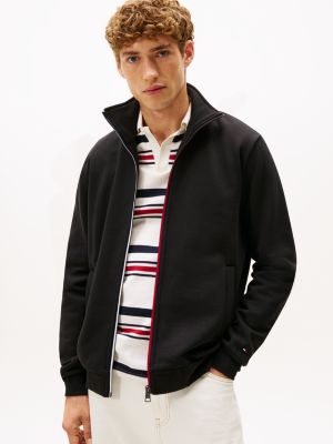 Signature Stripe Zip Sweatshirt, Black