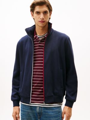 Signature Stripe Zip Sweatshirt, Navy