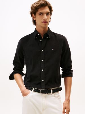 Regular Fit Corduroy Shirt, Black