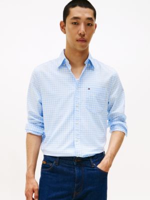 Regular Fit Check Print Shirt, Vessel Blue Check