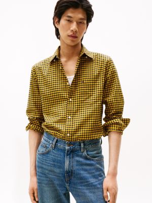 Regular Fit Check Print Shirt, Countryside Yellow Check