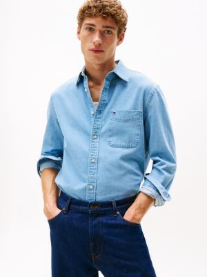 Classic Denim Shirt, Light Blue Denim