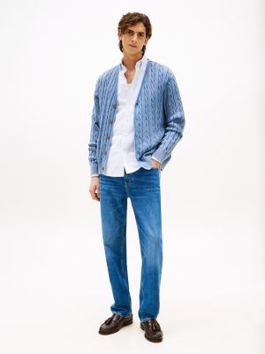 トミー ヒルフィガー   TJW SUMMER CABLE CARDIGAN IM （ブルー） トミー ヒルフィガー TOMMY HILFIGER TJW SUMMER CABLE CARDIGAN