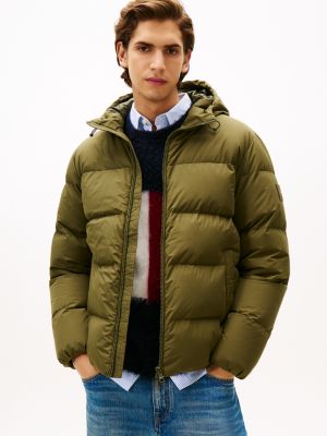 Water-Repellent Hooded Puffer Jacket, Huntsman Green