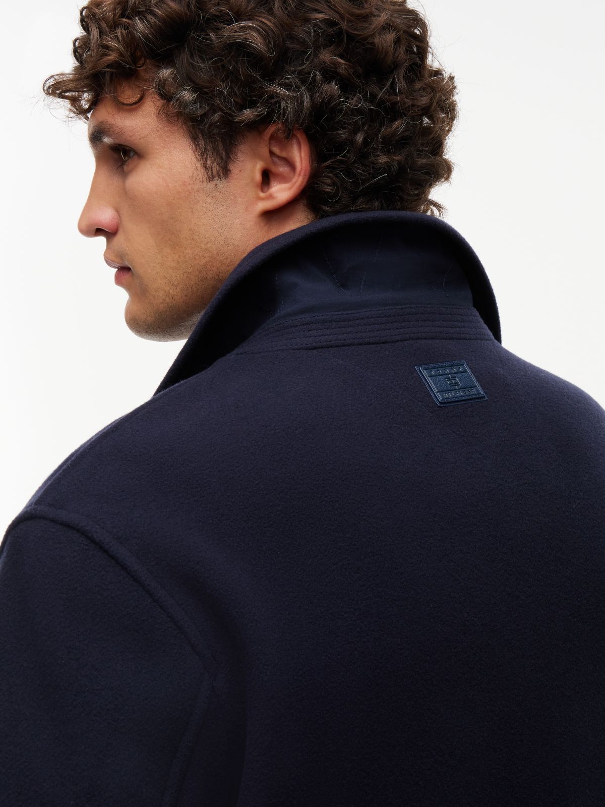Wool-Blend Ivy Jacket — Navy Blue