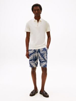 Relaxed Fit 7" Palm Leaf Print Short, Preppy Navy
