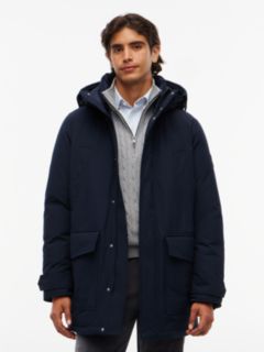 Hooded Down Parka — Navy 2
