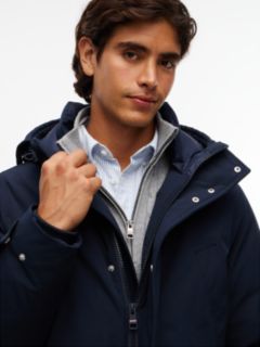 Hooded Down Parka — Navy 3
