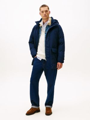 Hooded Down Parka, Navy