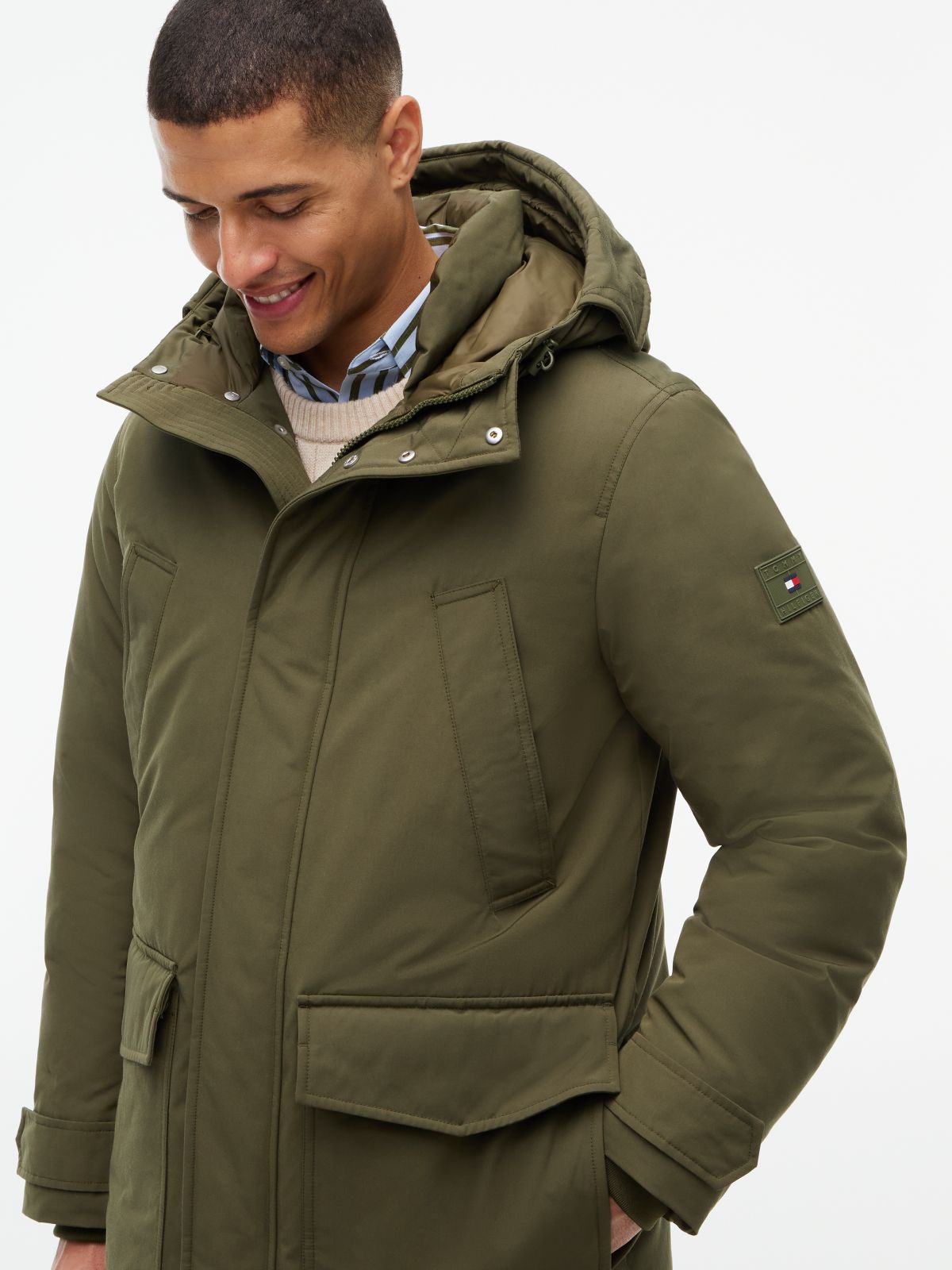 Hooded Down Parka — Huntsman Green