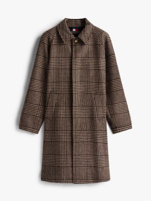 Wool-Blend Check Coat | Tommy Hilfiger USA