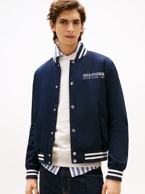 Monotype Flag Box Logo Varsity Jacket, Navy