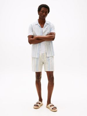 Regular Fit 7" Stripe Short, Breezy Blue/Ivory Petal Stripe