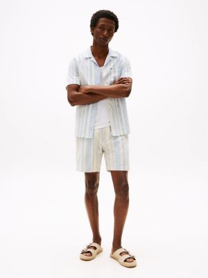Regular Fit 7" Stripe Short, Breezy Blue/Ivory Petal Stripe