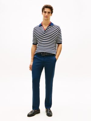 New York Label Straight Fit Chino, Navy