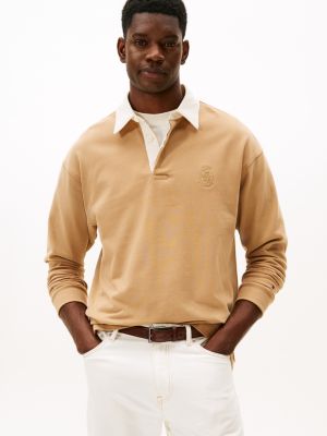 Hilfiger Crest Brushed Rugby, Timeless Camel Heather