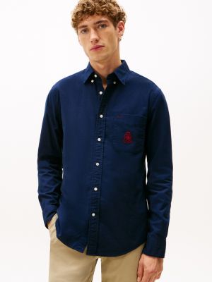 Regular Fit Brushed Oxford Shirt, Preppy Navy